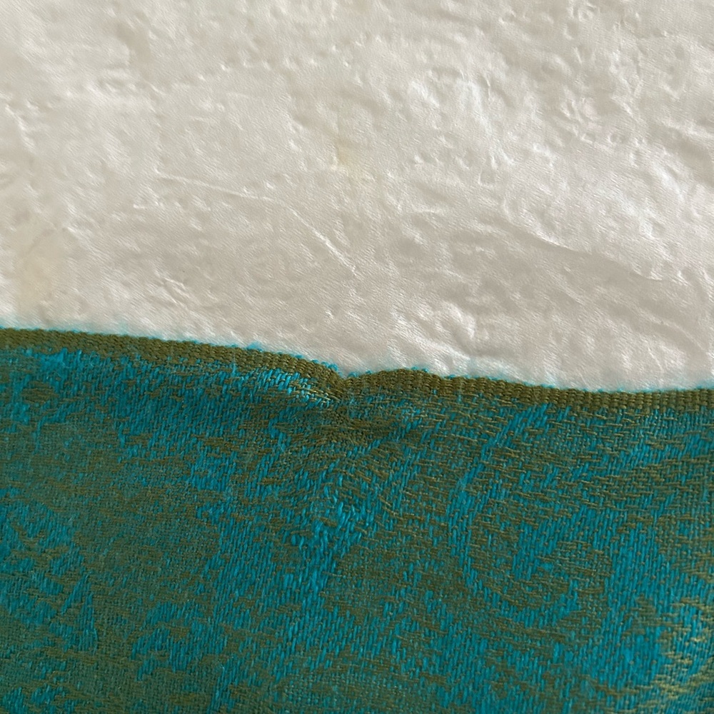 Splendid Pashmina Scarf/Shawl/Wrap Teal & Olive Green. 26” x 74”. $16. - Picture 5 of 5